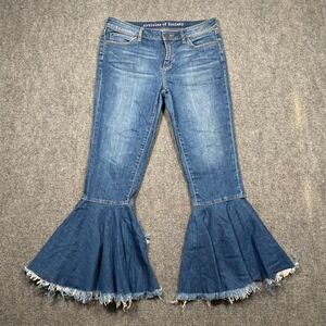 Articles‎ of Society Women Suzy Denim Flare Bell Bottom Jeans Frayed Size 28